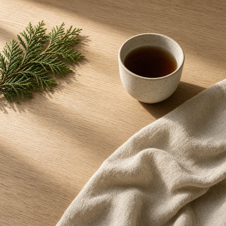 Warm cedar wood grain in afternoon light