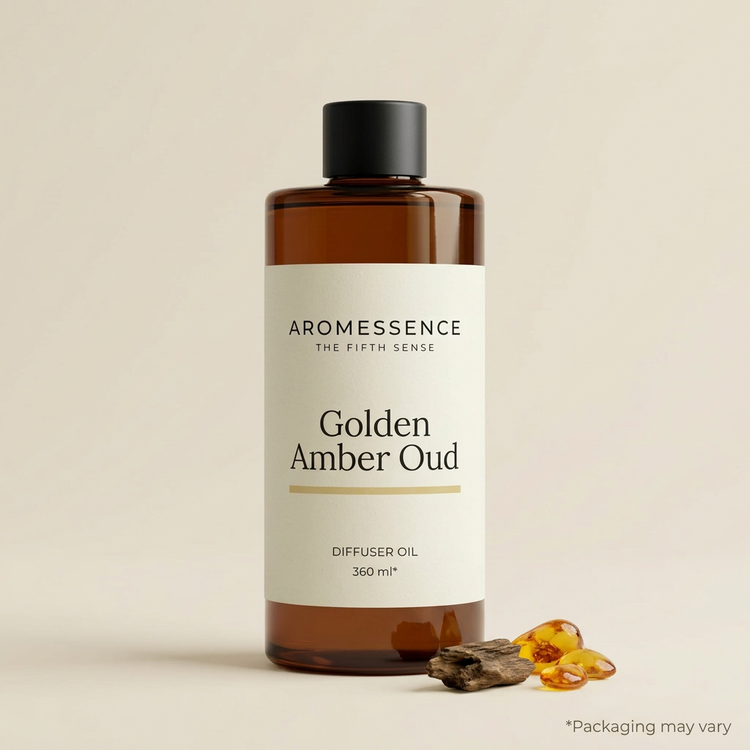 Aromessence Golden Amber Oud Diffuser Oil, 360 ml bottle